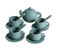 Tea Party Set, Silicone Kitchen Set, Lightweight Play Kit with Compact Build, Realistic Utility with Sturdy Texture, 3.92x2.72x2.59 Inches Tea Accessory, Practical Aid for Birthday Picnic Party