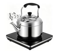 Tea Pot For Stove Whistling - Stainless Steel Water Boiling Kettle With Loud Whistle, 2.5qt Capacity, Fast Heating Teapot | Lightweight Camping Kettle For Picnic, Home, Apartment, Restaurant, Kitchen