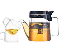Tea Pots Cup All Glass Inner Cup Tea Cup Filter Glass Heating and Laundry Tea Set for The Local Tea Heat Resistant (Size : 500ml) 524 (Size : 500ml)