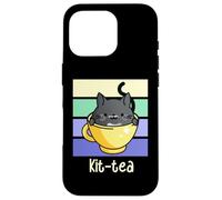 Tea Shop Cozy Mystery Kit Tea Lover Black Cat in Tea Cup Carcasa para iPhone 16 Pro