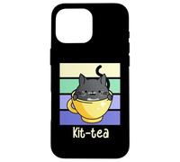 Tea Shop Cozy Mystery Kit Tea Lover Black Cat in Tea Cup Carcasa para iPhone 16 Pro MAX