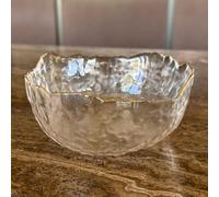 TEA SOUL | Cuenco de cristal con borde dorado para la ceremonia del té - Elegancia y funcionalidad para una ceremonia del té perfecta - Cristal auténtico - 940 ml