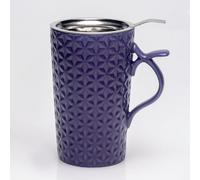 TEA SOUL Taza Skadi • Taza de porcelana con tapa y filtro perforado • Capacidad 400 ml