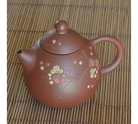 Tea Soul | Tetera de Creta Yixing marrón con flores 210 ml