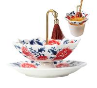 Tea Strainer, Ceramic Rotating Brewing Tool, Umbrella Infuser
