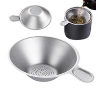 Tea Strainer - Fine Mesh Pure Titanium Tea Filter With Handle, Reusable Metal Strainer For Loose Leaf Coffee Sake Cocktail And Beverage Filtering For Home Kitchen