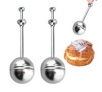Tea Strainer - Set de malla de acero inoxidable duradero y resistente al agua, reutilizable fina de filtración y coctelera de polvo, fácil agarre de diseño | Loose Leaf Brewing, Juice Drink, Baking