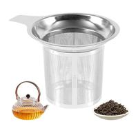 Tea Strainer, Stainless Steel Coffee Mesh, Ultra Fine Filtering Tool, Anti Scald Silicone Handle, 1 Pack Silver, Excellent For Loose Leaf Brewing In Home Kitchen Work Travel Camping