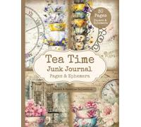 Tea Time Ephemera and Papers, Stacked Vintage Teacups; One-sided decorative paper for Junk Journaling, Scrapbooking, Decoupage, and Mixed Media.