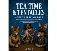 Tea, Time & Tentacles: A Surreal Steampunk Fantasy Coloring Book for Adults | Curious Creatures, Peculiar Worlds & Whimsical Adventures
