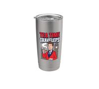 Tea Time Travelers Británico Amante Londres Entusiasta Viajar Vaso térmico de acero inoxidable de doble pared