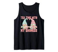Tea Time with My Gnomies Funny Saying For Women Teacher Mom Camiseta sin Mangas