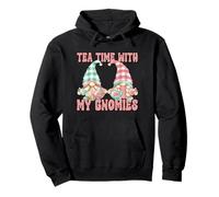Tea Time with My Gnomies Funny Saying For Women Teacher Mom Sudadera con Capucha