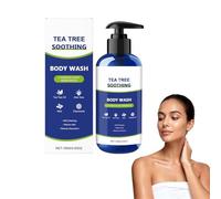 Tea Tree Soap Body Wash - Gel de ducha refrescante Tea Tree Mint, combate los olores corporales, controla los olores, calma la piel irritada y con picazón, sirve al mismo tiempo como lavado de pies e