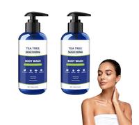 Tea Tree Soap Body Wash - Gel de ducha refrescante Tea Tree Mint, combate los olores corporales, controla los olores, calma la piel irritada y con picazón, sirve al mismo tiempo como lavado de pies e