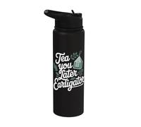 Tea You Later Earligator - Divertido juego de palabras para beber té Earl Grey Stainless Steel Insulated Water Bottle