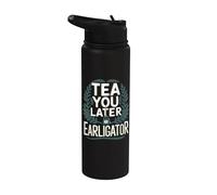 Tea You Later Earligator - Divertido té Earl Grey Stainless Steel Insulated Water Bottle