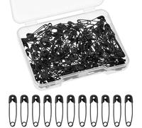Teaaha 130 Imperdibles de Seguridad Pequeños y Negros Mini Imperdibles para Ropa Imperdibles de Metal para Manualidades, Costura y Fabricación de Joyas (0,74 Pulgadas)