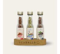 TEABALLS BIO - Juego de 3 unidades Relax - Rooibos, buenas noches, Ceilán - aprox. 120 tazas de té - Té orgánico sin bolsa, solo agua caliente, sin azúcar - Idea de regalo para relajarse y descansar