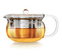Teabloom Kyoto Tetera y Hervidor 2 en 1 - Apto para estufa y microondas, con filtro de té a granel extraíble - Capacidad de 1-2 tazas / 350 ml