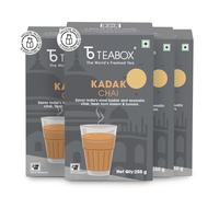 Teabox Fresh Kadak Chai - Paquete sellado al vacío de 1 kg para frescura, proviene de los Estates de Assam & Dooars, fuerte y de alta calidad CTC Chai, requiere un 20 % menos de azúcar, sabor fuerte y