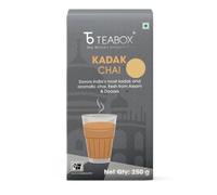 Teabox Fresh Kadak Chai - Paquete sellado al vacío de 250 g para mayor frescura, procedente de los estados de Assam & Dooars | CTC Chai fuerte y premium | Requiere un 20% menos de azúcar | Sabor y