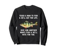 Teach A Man To Fish - Cita inspiradora, Color Azul Jaspeado Sudadera