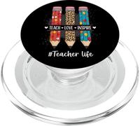 Teach Love Inspire - Teacher Life Pencils Design PopSockets PopGrip para MagSafe