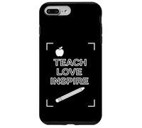 Teach Love Inspire Teacher Quote Classroom Diseño Gráfico Carcasa para iPhone 7 Plus/8 Plus