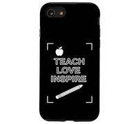 Teach Love Inspire Teacher Quote Classroom Diseño Gráfico Carcasa para iPhone SE (2020) / 7/8