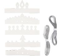 TeACH Me Coronas Máscaras de cartón, Blanco, Talla única, 50