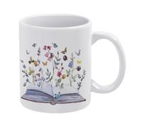 Teach Them Love Them Watch Them Grow - Taza de café de cerámica blanca de 11 onzas, taza de té impresa de doble cara con mango ergonómico en C, vasos de porcelana de fondo grueso para el hogar