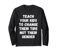 Teach Your Kids to Change Tire Not Gender Car Mechanic Dad Manga Larga