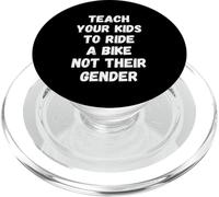 Teach Your Kids to Ride Bike Not Gender Father Bicycle Dad PopSockets PopGrip para MagSafe