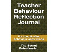 Teacher Behaviour Reflection Journal: For the bit after behaviour goes wrong