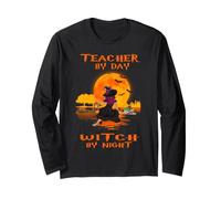 Teacher by Day Witch by Night Funny Halloween Costume Manga Larga