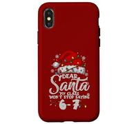 Teacher Christmas Dear Santa 6 7 Divertidas Navidades Familiares a Juego Carcasa para iPhone X/XS