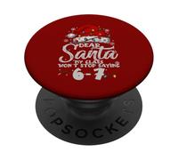 Teacher Christmas Dear Santa 6 7 Divertidas Navidades Familiares a Juego PopSockets PopGrip Adhesivo