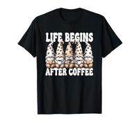 Teacher Coffee Mom Life Begins After Coffee Gnomes Graphic Camiseta