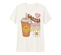 Teacher Coffee Teach Repeat Educator Caffeine Humor Camiseta Premium