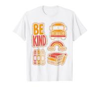 Teacher Colorful Doodle Back to School for Teacher Camiseta gráfica económica, Hombre, Blanco, L