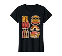 Teacher Colorful Doodle Back to School for Teacher Camiseta gráfica económica, Mujer, Negro, L
