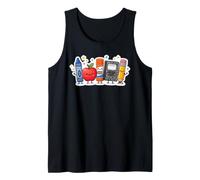 Teacher Crayon Apple Pencil Cute Back to School Camiseta sin Mangas