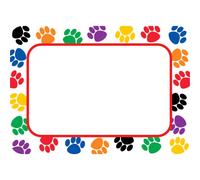 Teacher Created Resources Colorful Paw Prints Name Tags (5168) Multi C