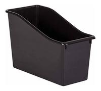 Teacher Created Resources Papelera de plástico negra para libros