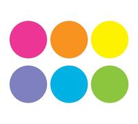 Teacher Created Resources Spot On Bright Circles - Marcadores de Alfombra de 4 Pulgadas (TCR77046)