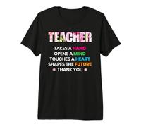 Teacher Flower Takes A Hand Thank You Funny School Teachers Camiseta Premium