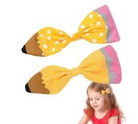 Teacher Headband - Cloth Assorted Sizes | Pencil Theme Hair Band, Back To School Bow Hairpin Set | Cute Styling Decoration Accessories For Kindergarten Classroom Events
