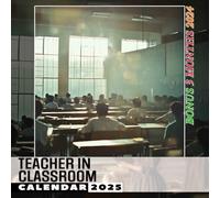 Teacher in Classroom 2025: Experience Over a Year of Engaging Educational Scenes, Perfect for Planning in a Large Format
