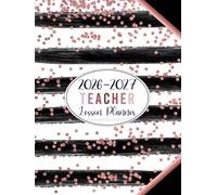 Teacher Lesson Planner 2026-2027: Monthly and Weekly Class Organizer with Calendar | Grade and Record Book for Educators July 2026-June 2027 Academic Year (Stylish Rose Gold Stripes)